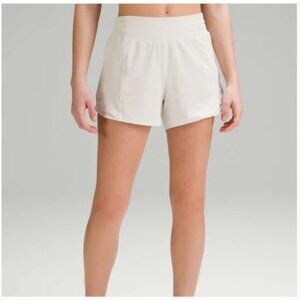 Lululemon Hotty Hot High Rise 4" shorts, EUC! Bone color. Size 6